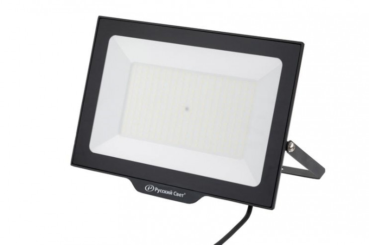 Прожектор светодиодный СДО FL 10 C 200W VW 840 BK CL 397х290х31.5мм 200Вт 4000К IP65 уличный черн. Русский Свет 15081023281