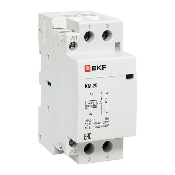Контактор модульный КМ 25А 2NО (2 мод.) EKF km-2-25-20