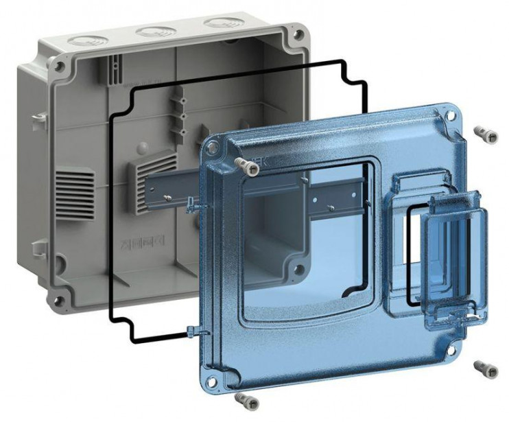 Корпус ЩУРн-П 1/3 Krepta 5 IP66 PC пластик. IEK MSP1-N-03-55