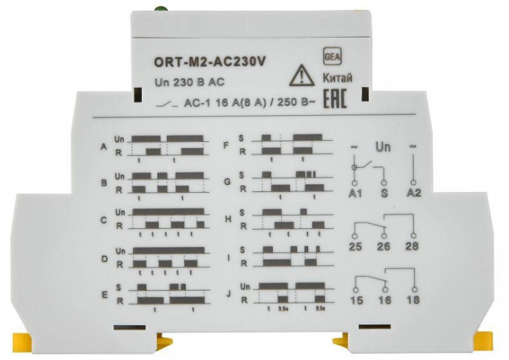 Реле времени многофункц. ORT 2 контакта 230В AC IEK ORT-M2-AC230V