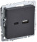 Розетка BRITE USB A+C 18Вт РЮ11-1-БрЧ механизм черн. IEK BR-U22-018-K02