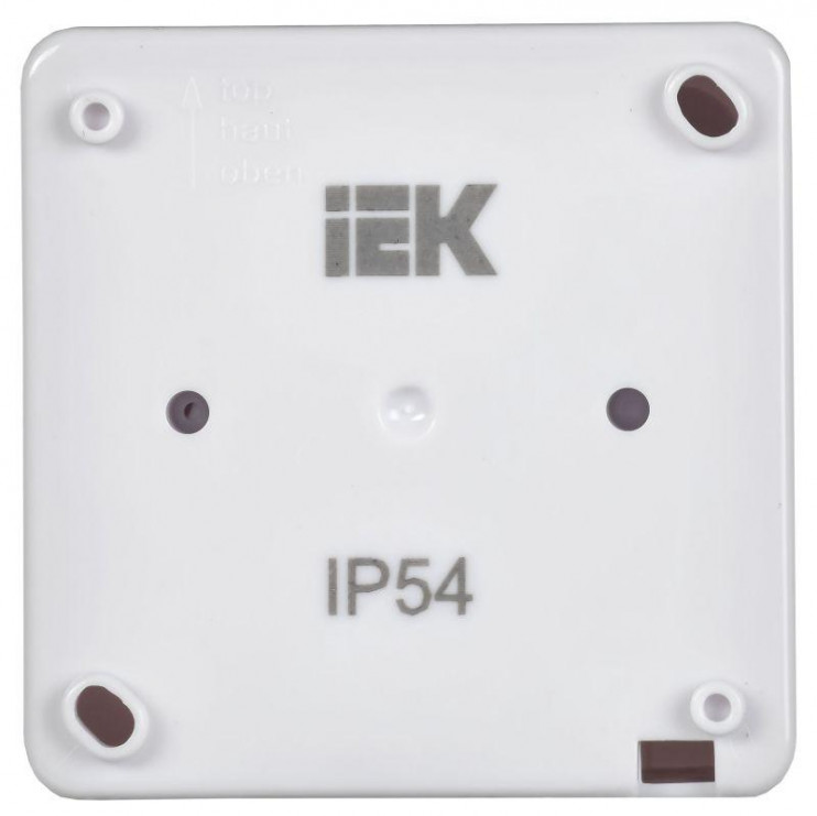 Розетка 1-м ОП Гермес Plus РСб20-3-ГПБд 16А IP54 с заземл. с дым. крышкой бел. IEK ERMP12-K03-16-54-EC