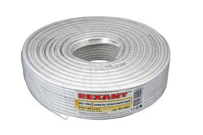 Кабель RG-59U+Cu 64проц. 75Ом (м) Rexant 01-2641