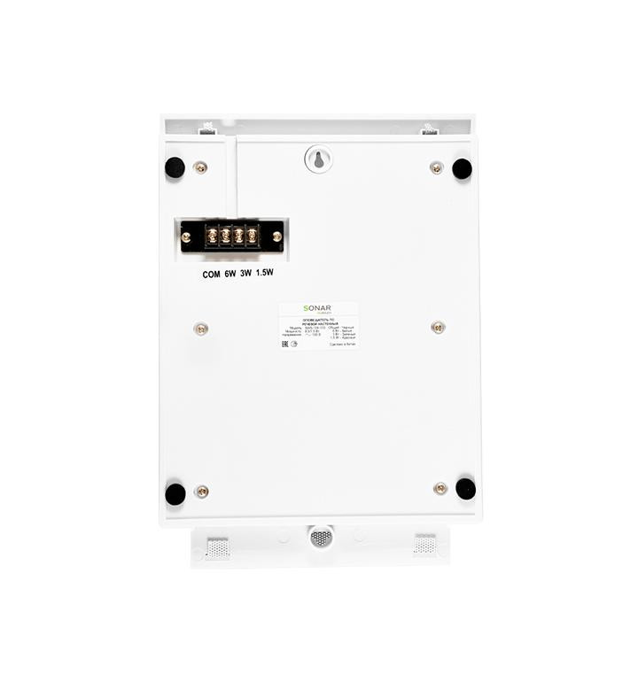 Громкоговоритель трансляционный настенный SWS-106-103 100В 6/3/1.5Вт 180Гц-15кГц звуков. давл. 90±3дБ чувствит. 90±3дБ 296х200х84мм 0.88кг ABS-пластик винтов. клеммы до 2х1.5мм SONAR Rbz-361112