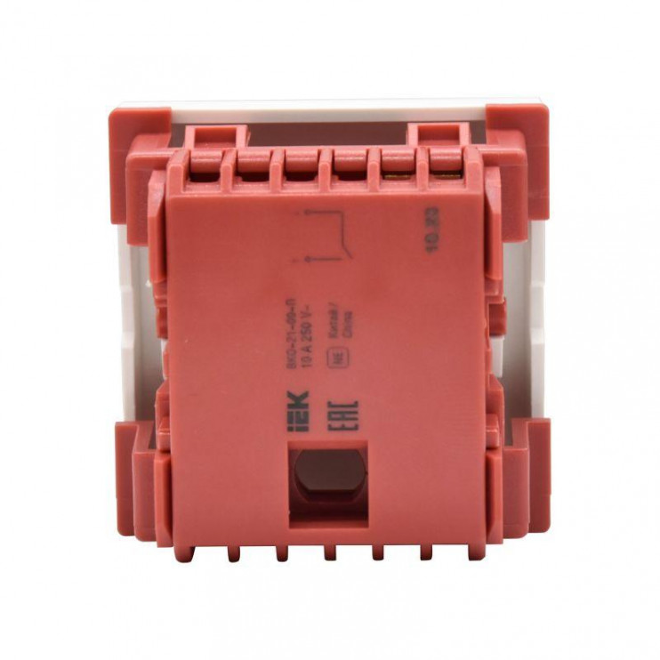 Выключатель 1-кл. 2мод. СП 10А IP20 ВКО-21-00-П бел. PRIMER IEK CKK-40D-VO2-K01