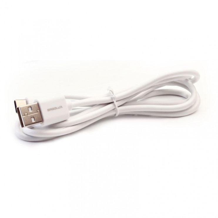 Кабель USB-Type C 3А 1.2м зарядка + передача данных бел. (коробка) ERGOLUX 15095