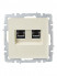 Розетка компьютерная двойн. СП RJ45 кат.5E BRITE РК10-2-БрКр механизм беж. IEK BR-K20-1-K10