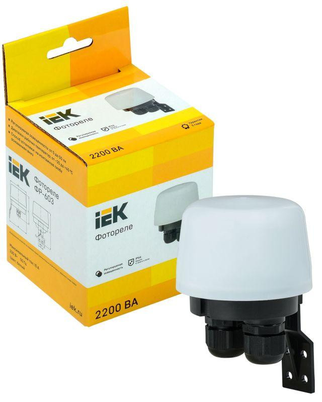 Фотореле ФР 603 2200ВА IP66 бел. IEK LFR20-603-2200-K01
