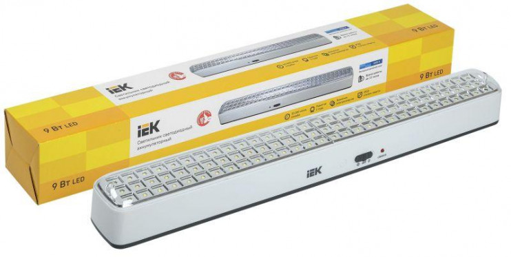 Светильник ДБА 3927 аккумулятор 15ч 9Вт IEK LDBA0-3927-90-K01