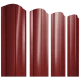 Штакетник круглый с фигурным резом 0,45х128x1500мм GRAND LINE RAL 3011