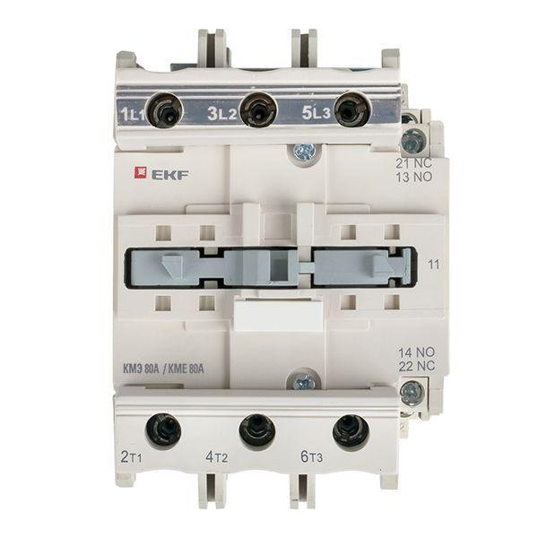 Контактор КМЭ 80А кат. 220В AC 1НО+1НЗ EKF ctr-s-80-220