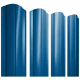 Штакетник круглый с фигурным резом 0,45х128x1500мм GRAND LINE RAL 5005