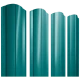 Штакетник круглый с фигурным резом 0,45х128x1800мм GRAND LINE RAL 5021