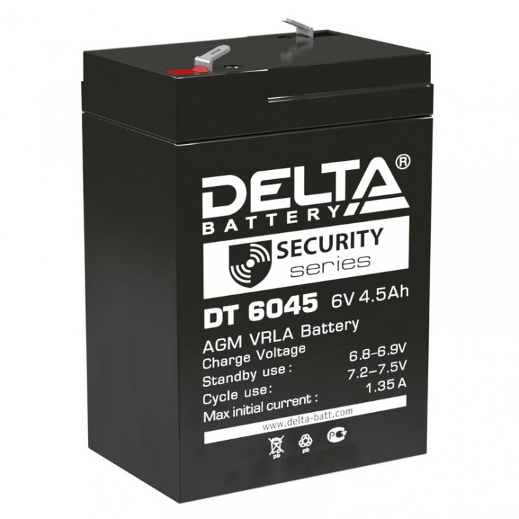 Аккумулятор ОПС 6В 4.5А.ч DT 6045 Delta 4614010040031