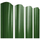Штакетник круглый с фигурным резом 0,45х128x1500мм GRAND LINE RAL 6002