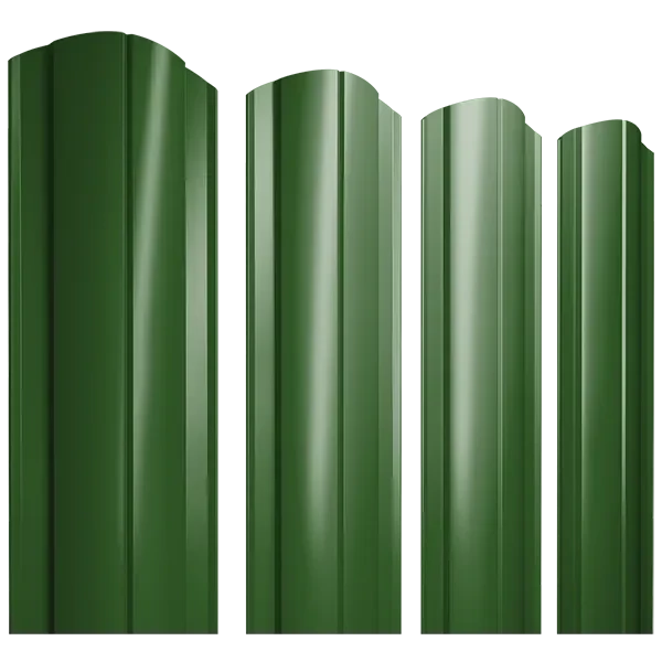 Штакетник круглый с фигурным резом 0,45х128x1800мм GRAND LINE RAL 6002