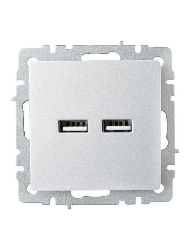 Розетка BRITE USB A+A 3.1А РЮ10-1-БрА механизм алюм. IEK BR-U21-D31-K47