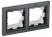 Рамка 2-м IP44 BRITE РУ-2-БрЧ-44 черн. IEK BR-M22-44-K02