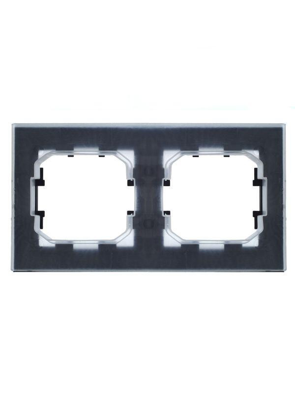 Рамка 2-м IP44 BRITE РУ-2-БрЧ-44 черн. IEK BR-M22-44-K02