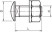 Комплект креп. M12х25 FRS 12х25 F (болт плос/гол.+гайка+шайба) OBO 6406254