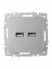 Розетка BRITE USB A+A 3.1А РЮ10-1-БрС механизм сталь IEK BR-U21-D31-K46