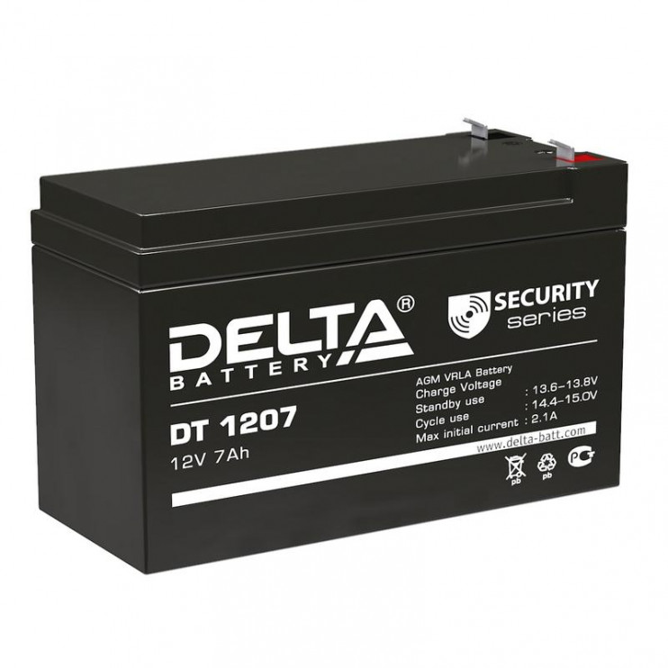 Аккумулятор ОПС 12В 7А.ч DT 1207 Delta 4614010040008