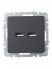 Розетка BRITE USB A+A 3.1А РЮ10-1-БрГ механизм графит IEK BR-U21-D31-K53