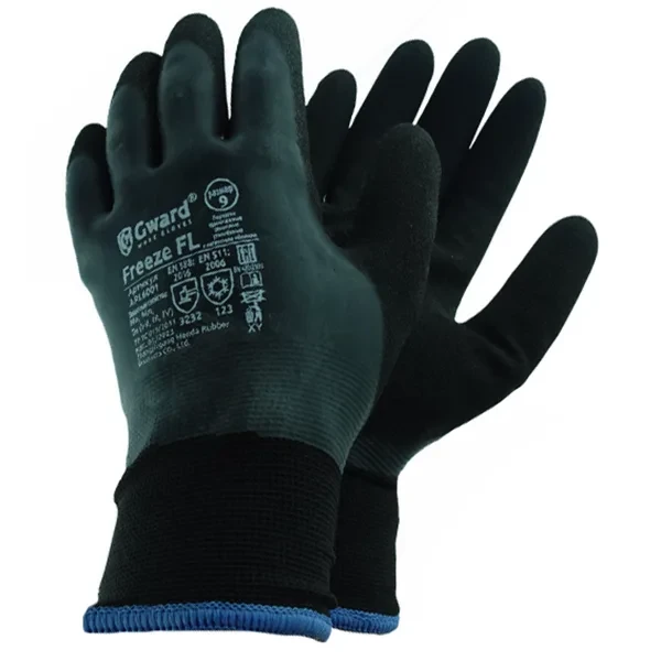 Перчатки GWARD Freeze FL Black покрытые латексом в два слоя 10 (XL)