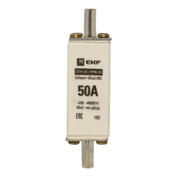 Вставка плавкая ППН-33 100/50А 50кА габарит 00C PROxima EKF fus-33/100/50
