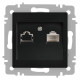 Розетка компьютерная 1-м СП Accent 6-303-05 RJ45 IP20 антрацит Intro Б0063634