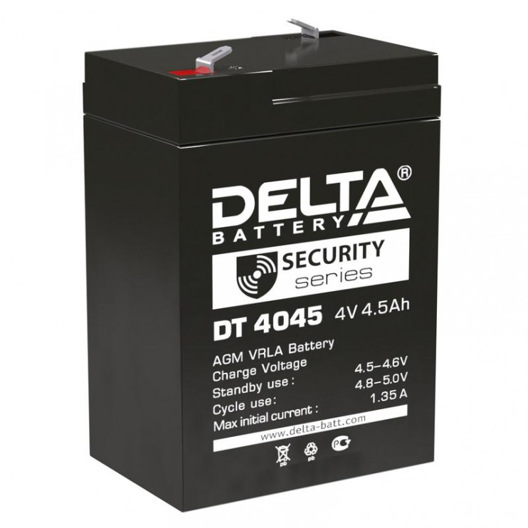 Аккумулятор ОПС 4В 4.5А.ч для прожекторов DT 4045 Delta 4614010040021