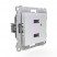 Розетка 2-м USB СП Pixel тип A+A 5В 1х2.1А 2х1.05А механизм перламутр. TOKOV ELECTRIC TKE-PX-2USB-C04