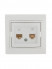Розетка компьютерная + телефонная 2-м СП Mira RJ45 + RJ11 бел./бел. LEZARD 701-0202-143