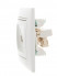 Розетка компьютерная + телефонная 2-м СП Mira RJ45 + RJ11 бел./бел. LEZARD 701-0202-143